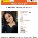 Buscan a una joven de 19 años desaparecida el día de Navidad