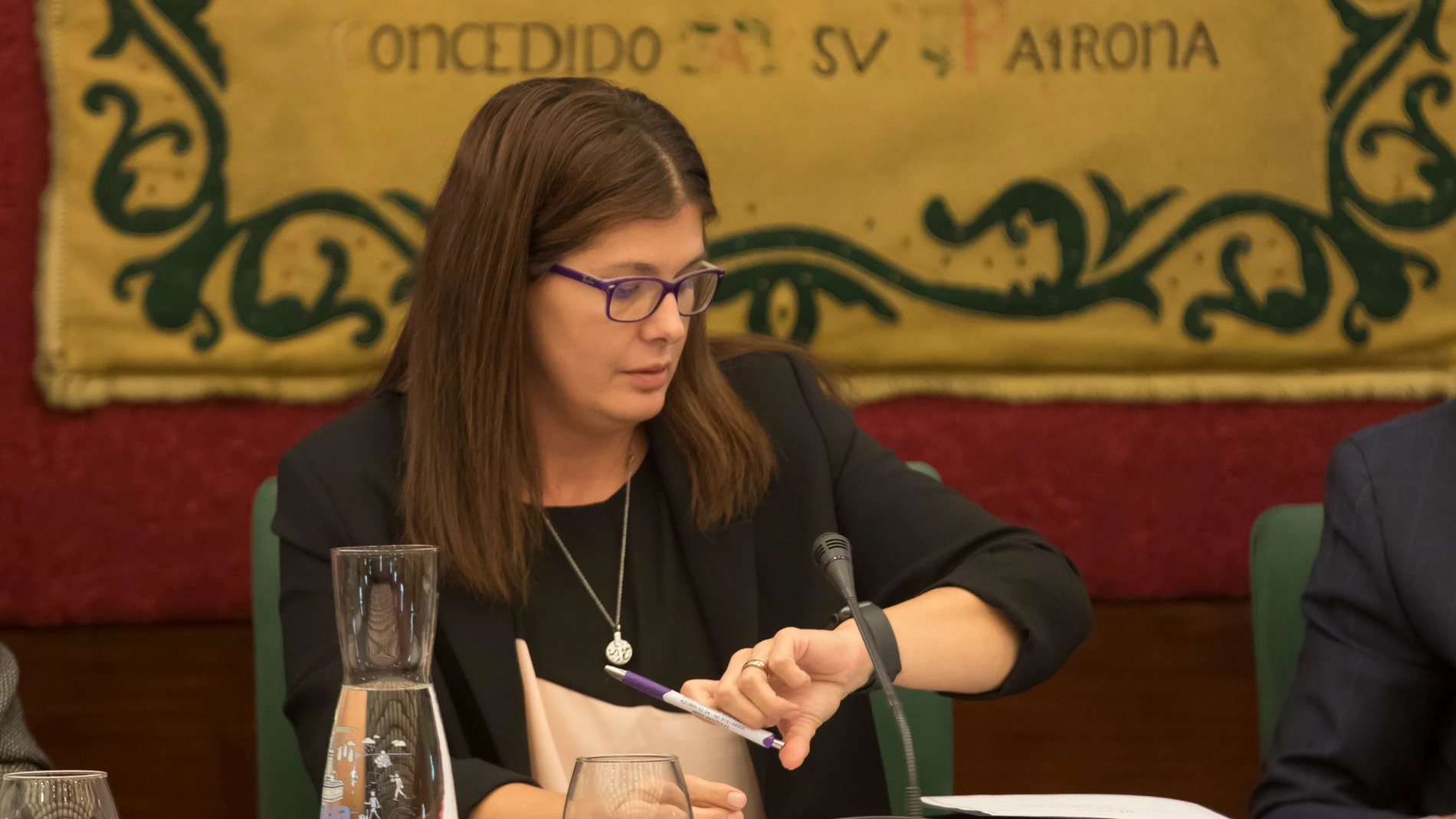 Imágenes de un pleno en el Ayuntamiento de Móstoles para reprobar a su alcaldesa, Noelia Posse