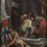 Representación del rico y Lázaro, en el cuadro de Jacopo da Ponte.Jacopo Bassano - Kunsthistorisches Museum Wien, Bilddatenbank.
