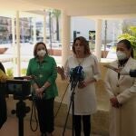 La secretaria general del PSOE-A, Susana Díaz, hoy en Punta Umbría, en Huelva