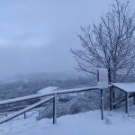 Vista de la nevada que ha caído en el municipio sevillano de Guadalcanal