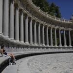 Intenso calor en el parque de El Retiro