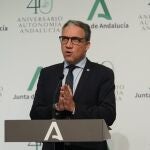 El consejero de Presidencia, Elías Bendodo, en el palacio de San Telmo