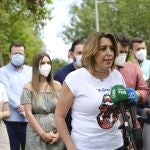La socialista Susana Díaz, hoy en Guillena, Sevilla