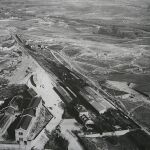 Vista aérea de la Estación del Niño Jesús, al lado del hospital del mismo nombre