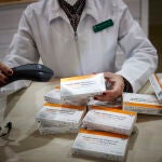 Dependienta de una farmacia en el centro de Madrid