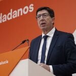 El vicepresidente de la Junta y coordinador autónomico de Ciudadanos, Juan Marín