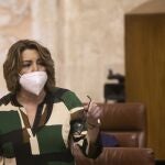La secretaria general del PSOE-A, Susana Díaz, en el Parlamento andaluz