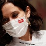 La presidenta madrileña, Isabel Díaz Ayuso, asiste a la presentación de los nuevos embajadores de la Marca Alimentos de la Comunidad de Madrid, en Madrid Fusión