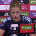 Irene Paredes durante la rueda de Prensa