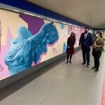 Mural en la estación de Sainz de Baranda
