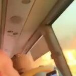 El fuego, a escasos metros del autobús en Aranjuez
