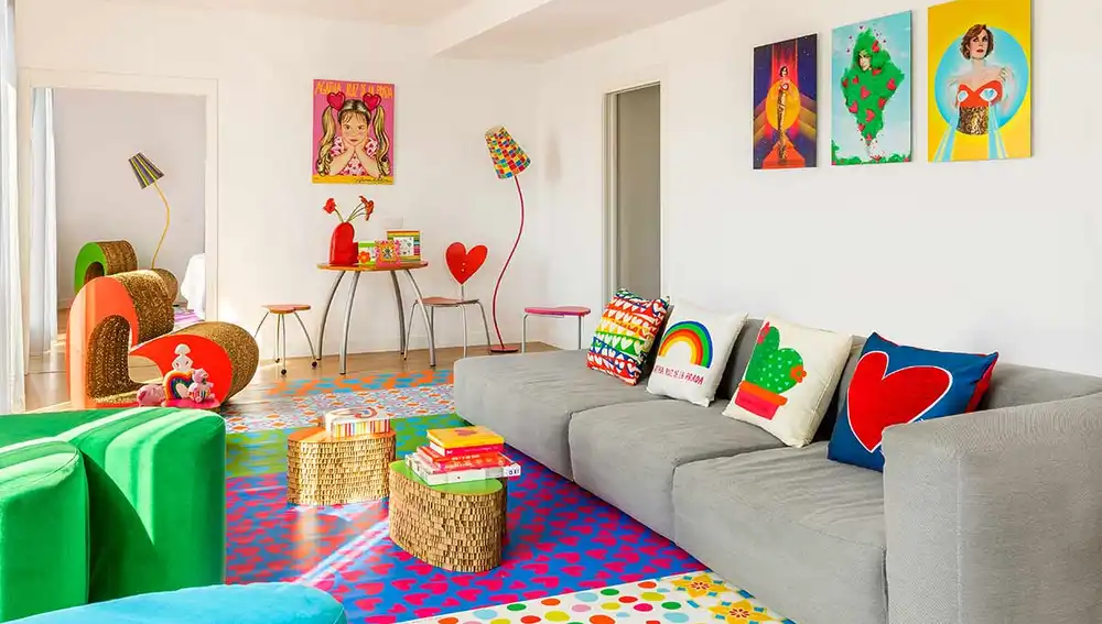 Agatha Ruiz de la Prada diseña un colorido apartamento en Madrid