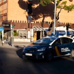 Un coche de la Policía Nacional en Madrid
