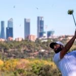 El español Jon Rahm durante su participación en la tercera jornada del Abierto de España de Golf, en el Club de Campo Villa de Madrid