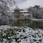 Nieve en el parque del Retiro, tras el paso de la borrasca Filomena