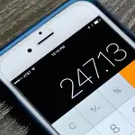 Imagen de recurso de la calculadora de un teléfono móvil