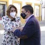 Susana Díaz, junto al secretario general del PSOE de Jaén, Francisco Reyes