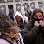 Frío y viento en Madrid