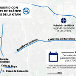 Mapa de zonas colapsadas ante la Cumbre de la OTAN