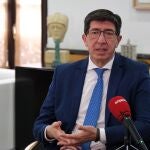 El vicepresidente de la Junta de Andalucía, Juan Marín, en una entrevista con Europa Press