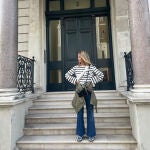 Amelia Bono disfrutando del fin de semana en Londres con un look de lo mas otoñal.