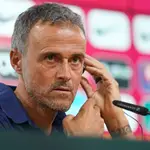 Luis Enrique con la Selección.