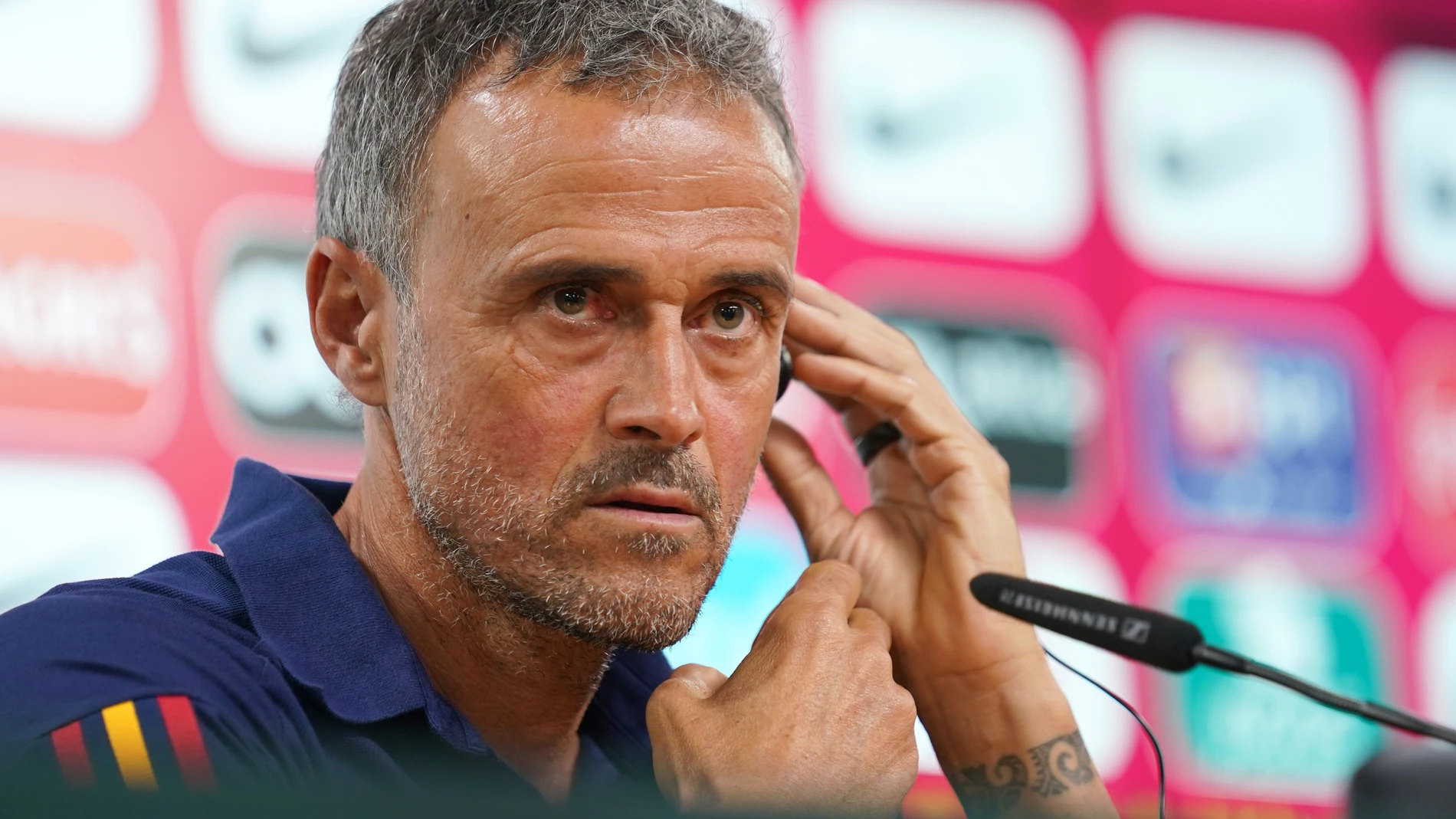 Luis Enrique con la Selección.