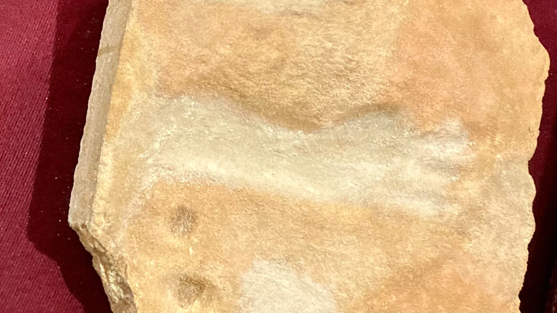 -Imagen de una réplica exacta de una de las huellas de homínido halladas en las últimas investigaciones desarrolladas en torno al yacimiento litoral efímero descubierto en junio de 2020 en la playa de Matalascañas, en Almonte (Huelva). EFE/Ayuntamiento de Almonte (Huelva)