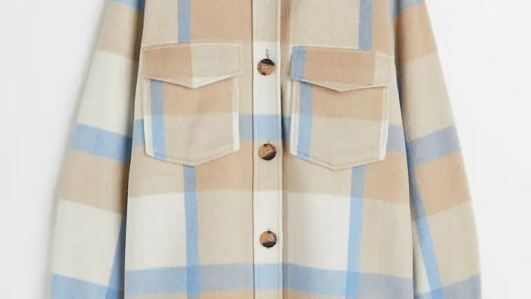 Chaqueta camisera oversize de sarga