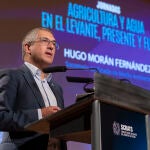 El secretario de Estado de Medio Ambiente, Hugo Morán, durante un momento de su intervención en las jornadas sobre Agricultura y Agua en el Levante, Presente y Futuro