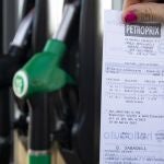 Factura que muestra la bonificación de 20 céntimos por el repostaje de gasolina