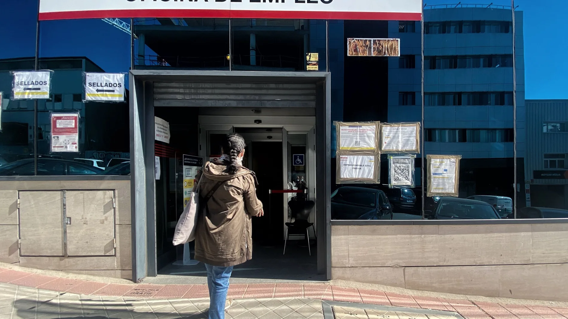 Una oficina del Servicio Público de Empleo Estatal (SEPE), en Madrid