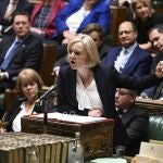 La "premier" Liz Truss, durante su comparecencia el miércoles en la Cámara de los Comunes