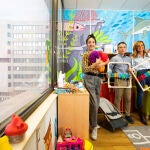 Inauguración del espacio de infancia segura en los juzgados de Plaza de Castilla, destinados a los niños que por algún motivo han de acudir a ellos y evitarles situaciones incomodas para ellos.