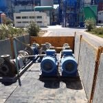 Elementos de la central térmica Litoral de Endesa (Almería)