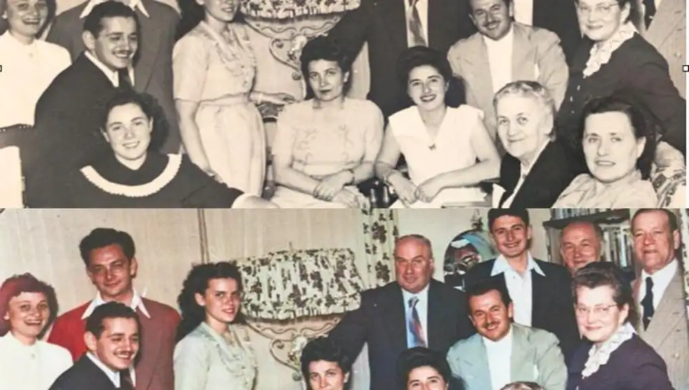 Original en b/n (circa 1950) y la coloreada con Palette