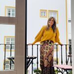 Las amantes del punto van a amar este último look de la presentadora