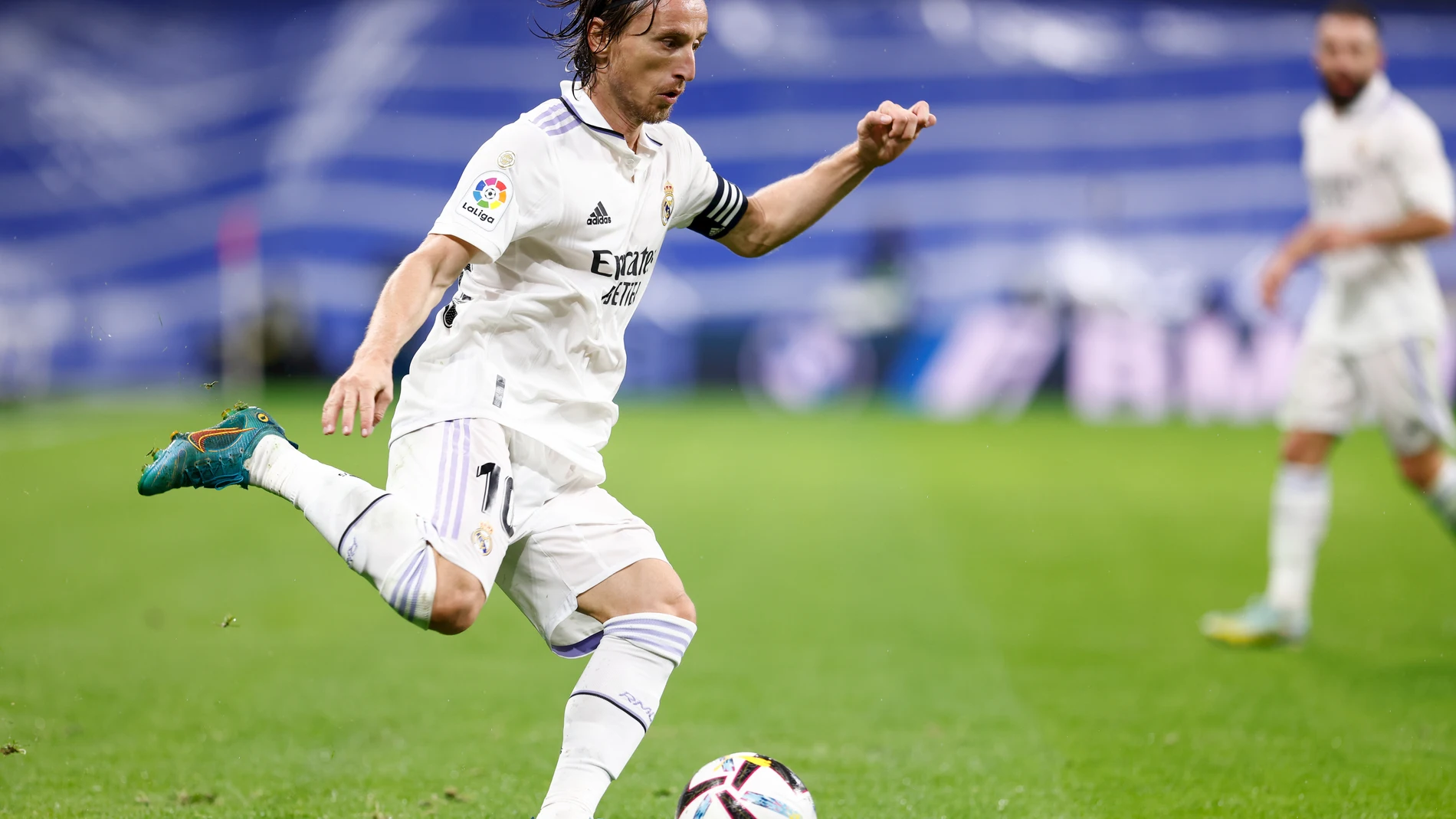 Modric durante su último partido ante el Sevilla