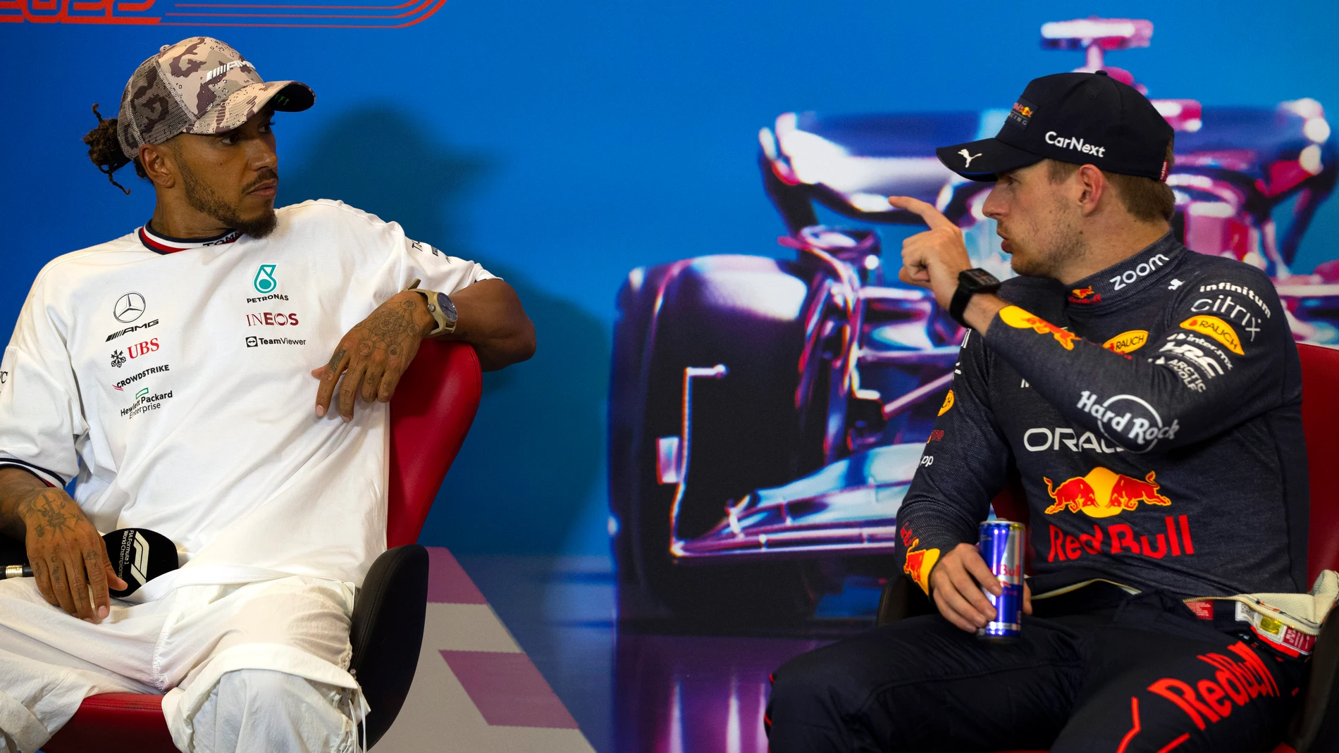 Lewis Hamilton y Max Verstappen