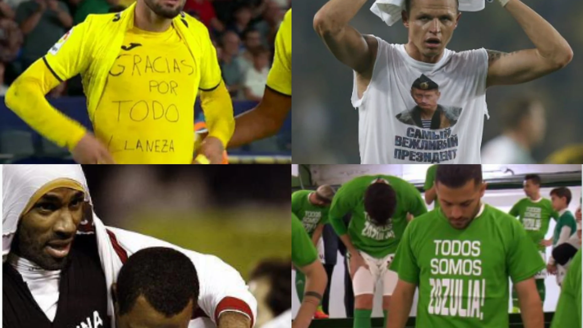 Mensajes polémicos en las camisetas de los futbolistas