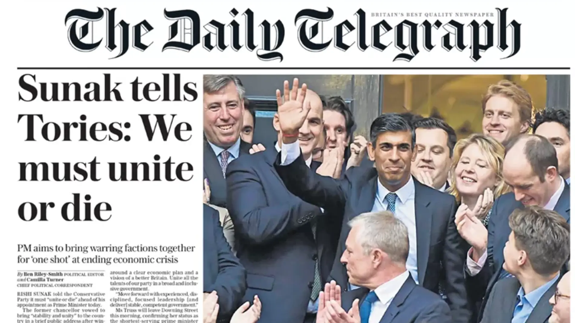 Portada de The Telegraph