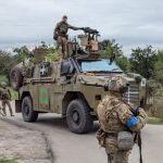 Uno de los Bushmaster en servicio en las Fuerzas Armadas de Ucrania durante la contraofensiva de Jarkiv el pasado mes de septiembre.