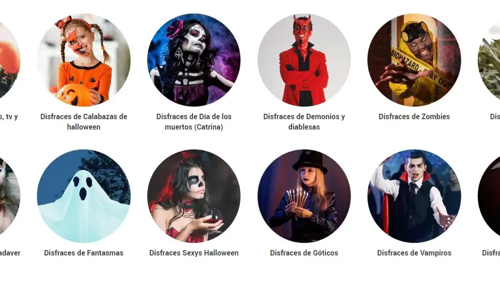 Web para comprar disfraces para Halloween: Disfrazzes