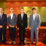 José M. Domínguez, Antonio Muñoz, Sergio Corral, y José Luis David Guevara