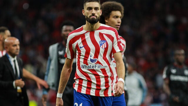 Yannick Carrasco en el último partido del Atlético