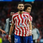 Yannick Carrasco en el último partido del Atlético