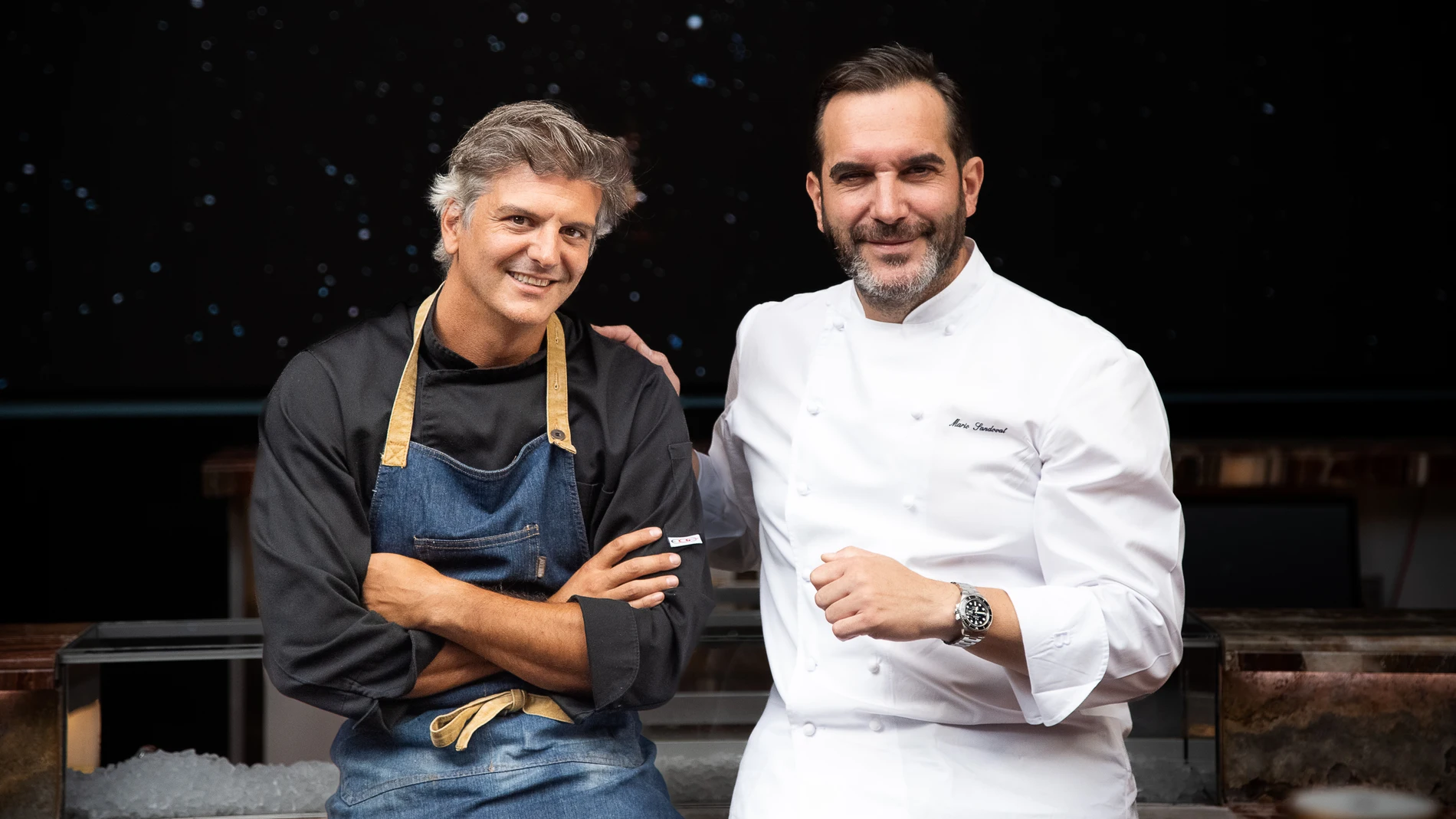 Juan Suárez de Lezo, cocinero de Quintoelemento, y Mario Sandoval
