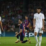 Lewandowski, tan impotente como el resto del Barcelona ante el Bayern Múnich