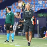 Quiqué Setién en su estreno como entrenador del Villarreal